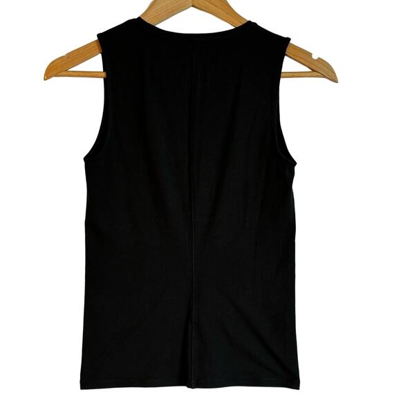 Everlane The Supima Form Stretch Tank Size Extra Small Black High Neck NWT - Picture 7 of 11